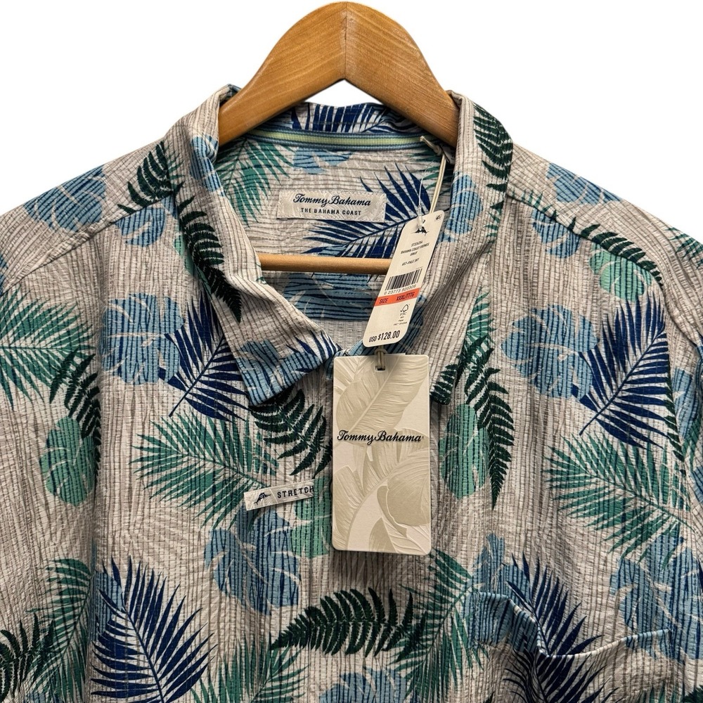 Tommy Bahama NEW Mens XXXL Bahama Coast Fronds Away Hawaiian Palms Stretch Shirt